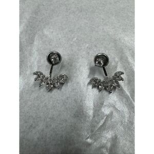 Cubic Zirconia Dangle Earrings in Silver